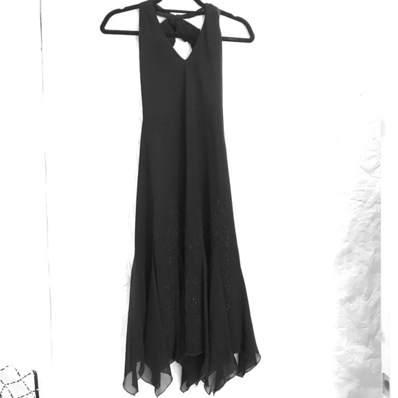 S.L. Fashion Halter Dress With Flare Black - Picture 1 of 7